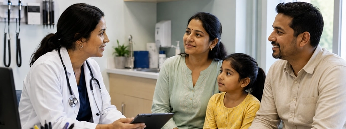 Doctor Consulting With Family Healthcare 1