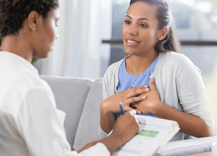 Therapist Talking To Patient Counselling Room